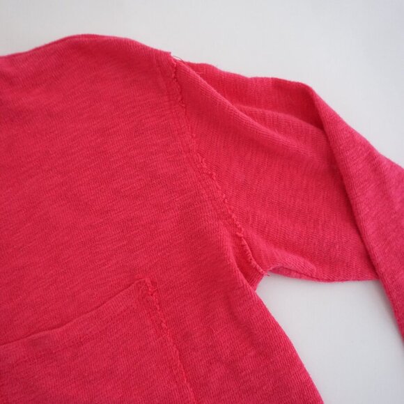 Anthropologie T.La Pink Cropped Scoop Neck Long Sleeve Shirt Small - Picture 7 of 12